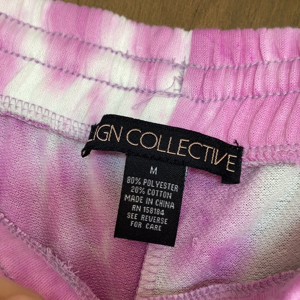 Top with cut out in back & jogger pant tie dye set pink M Juniors - Picture 16 of 17